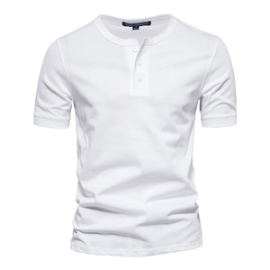 Haute qualité hommes coton T-Shirt été mode mince à manches courtes confortable tenue décontracté léger respirant - Product Image 2