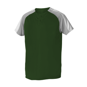 Camiseta de Béisbol Personalizada de Manga Corta sin Cuello con Tres Botones, Fabricada en Poliéster Transpirable, Impresión DTF de Logotipos, Nombres y Números - Product Image 2