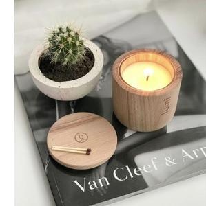 Bougeoirs en bois artisanaux artisanaux pour la décoration de table d'hôtel à la maison pour les occasions de Noël Autres bocaux à bougies - Product Image 3