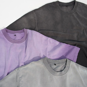 Camiseta personalizada de último diseño para hombre, camiseta lavada de algodón 100% con logotipo de impresión DTG personalizado, camisetas Vintage con lavado ácido/SOL desteñido - Product Image 3