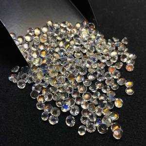 Piedra Lunar Arcoíris Natural de Madagascar, Corte Redondo de 4.5-5 mm, Gema Suelta, Piedra Lunar Multifuego para Joyería - Product Image 2