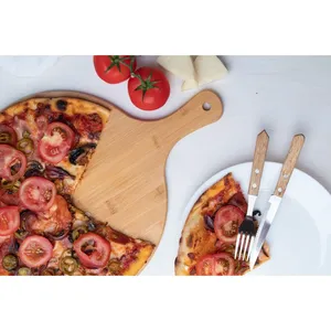 Tabla para Cortar Pizza de Bambú Ecológica, Herramienta Resistente para Pizza - Product Image 3