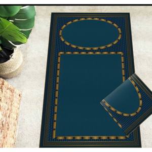 Blue <b>Chenille</b> Prayer <b>Rug</b>: Islamic Religious Gift <b>Rug</b>,Nonwoven Thin <b>Rug</b> - Product Image 5