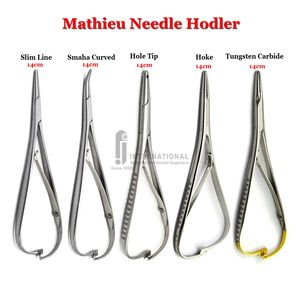 Ensemble d'instruments chirurgicaux orthodontiques manuels personnalisés à succès, base dentaire en acier inoxydable, porte-aiguilles Mathieu, embouts TC - Product Image 6