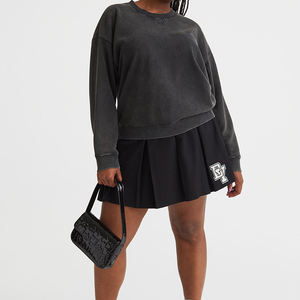 Sweat-shirt bicolore dernière conception automne hiver femmes couleur assortie femmes Sweatshirts - Product Image 2