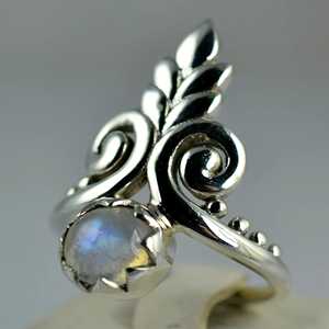 Rainbow Moonstone 925 Sterling Silver <b>Dainty</b> Handmade <b>Ring</b> Boho June Birthstone Jewelry Perfect Gift for Her Birthday - Product Image 6