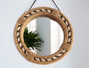 Miroir mural en incrustation d'os artisanal avec cadre en bois, superposition en résine, base en MDF solide, pièce décorative ethnique élégante pour les mariages - Product Image 5