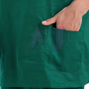 Lightweight Eco-Friendly Cotton Men's <b>Scrub</b> Suit Set for Hospital Use Needle Detection Soft Flexible Smooth Fabric Durable Build - Product Image 4