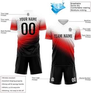 Uniforme de fútbol juvenil de alta calidad, patrón de lunares 3D, Jersey que absorbe la humedad, pantalones cortos, tamaño 2-12Y, cuello en V, conjuntos transpirables para niños - Product Image 6