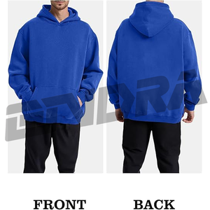 เสื้อฮู้ดดี้สีน้ำเงินทรงโอเวอร์ไซส์ ออกแบบมาสำหรับคนรักสตรีทแวร์ เนื้อผ้านุ่ม ระบายอากาศได้ดี สไตล์สบายๆ สำหรับใส่ลำลองในชีวิตประจำวัน - Product Image 4