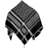 Shemagh arabe, Keffiyeh musulmane, foulard tactique du désert à carreaux camouflage en laine, cachemire et coton pour unisexe