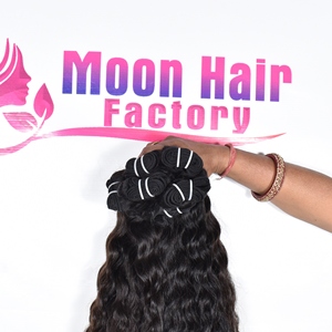 Cheveux humains indiens vierges de qualité supérieure, 100% naturels, bouclés, double trame, non traités, cuticules alignées, en vente - Product Image 4