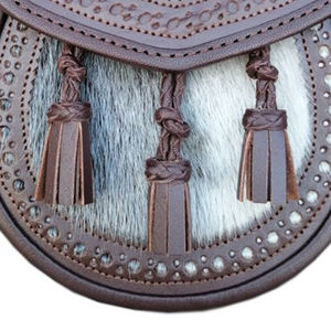 Cuir Sporran de qualité supérieure en peau de phoque sur mesure style écossais avec logo personnalisé disponible dans toutes les couleurs - Product Image 5