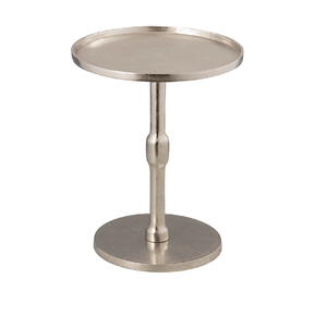 Mesa de centro de metal de estilo premium Mesa auxiliar de metal elegante con acabado dorado para restaurante y Hotel en redondo - Product Image 1