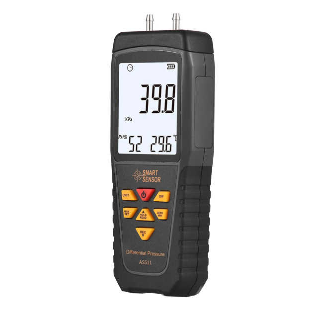 Smart Sensor AS511 Digital Differential Pressure Gauge Manometer