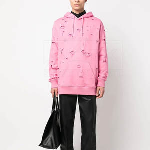 100 coton haute qualité confortable sweats à capuche en détresse pour les jeunes vêtements décontractés nouveau style sweats à capuche en détresse - Product Image 2