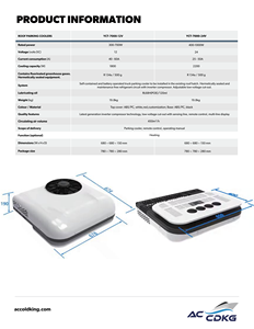 Ar Condicionado de Teto 12 Volts Dc <span class=keywords><strong>12v</strong></span> 24v Condicionador de Ar Elétrico de Estacionamento para Carro, Van, Caminhão, Ônibus e Caravana - Product Image 6