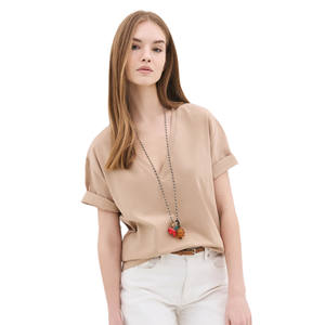 T-shirt ajusté pour femme, style décontracté, 100% coton, respirant et léger, tailles XS et XXS, long et court - pour l'été - Product Image 2