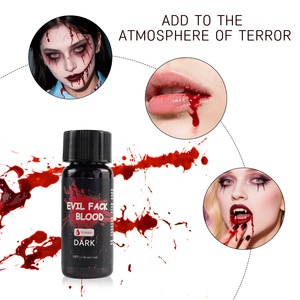 Set di FakeBlood di Halloween-4 bottiglie, diversi colori, effetto cruento realistico per il trucco Horror, Cosplay, scherzi per feste - Product Image 4