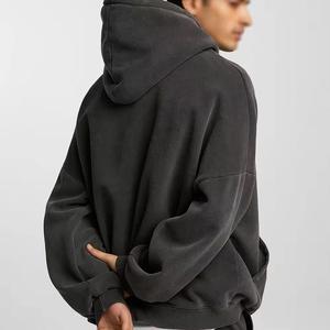 100% Cotton Solid Winter Heavyweight Fleece Regular Fit Mens Pullover <b>Hoodie</b> Streetwear Sweatshirt - Product Image 4