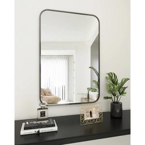 Modern Gold Square Art <b>Deco</b> Wall <b>Mirror</b> Rounded Corner Metal Frame for Wedding Bathroom Vanity Entryway - Product Image 5