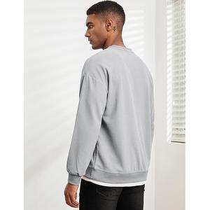 Nouvel arrivage de sweat-shirt à manches longues nouvelle collection couleur unie confortable grande taille imperméable cou épaule pente Bangladesh - Product Image 3