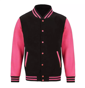 Men Varsity Jacket 100% Fleece Customised Logo Printing Lightweight Single <b>Button</b> Closure Breathable Full Sleevesn - Product Image 3