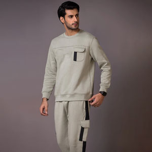 2025 High Quality Custom Logo Embossed Oversized Pullover <b>Sweater</b> 100% Cotton Good Quality TrackSuit For Unisex - Product Image 5