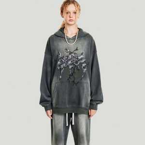 Sweat-shirt tendance américain pour couple, imprimé vintage rock métal, sweat-shirt ample pour l'automne, impression numérique - Product Image 4