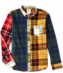 Camisa a cuadros para hombre, chaqueta de franela de tweed, camisa con dos bolsillos de parche - Product Image 4