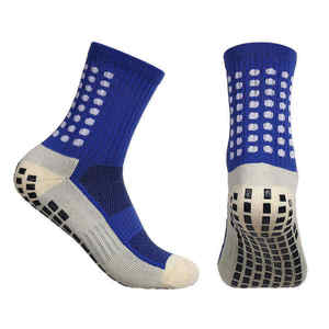 New Hot Design Polyester Socks Custom Logo Soccer Sport Football <b>Stockings</b> Grip Socks Long Woven Athletic Socks - Product Image 1