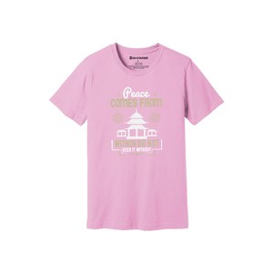 Camiseta informal de algodón 100% con impresión de temas de Buda en 3D, 12 opciones de color, 160-180, colocación de diseño personalizable GSM pesado - Product Image 5