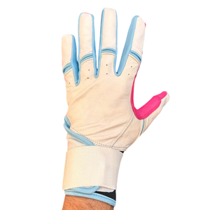 Nuevo diseño de piel de vaca Cabretta cuero puño largo guantes de bateo de béisbol hechos a medida Softball guantes deportivos de bateo - Product Image 1