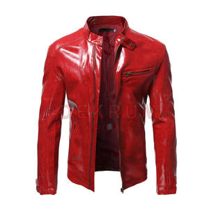 Veste en cuir véritable personnalisée de haute qualité, design unisexe 2026, avec tissu tricoté léger pour l'hiver, vente en gros pour hommes - Product Image 1