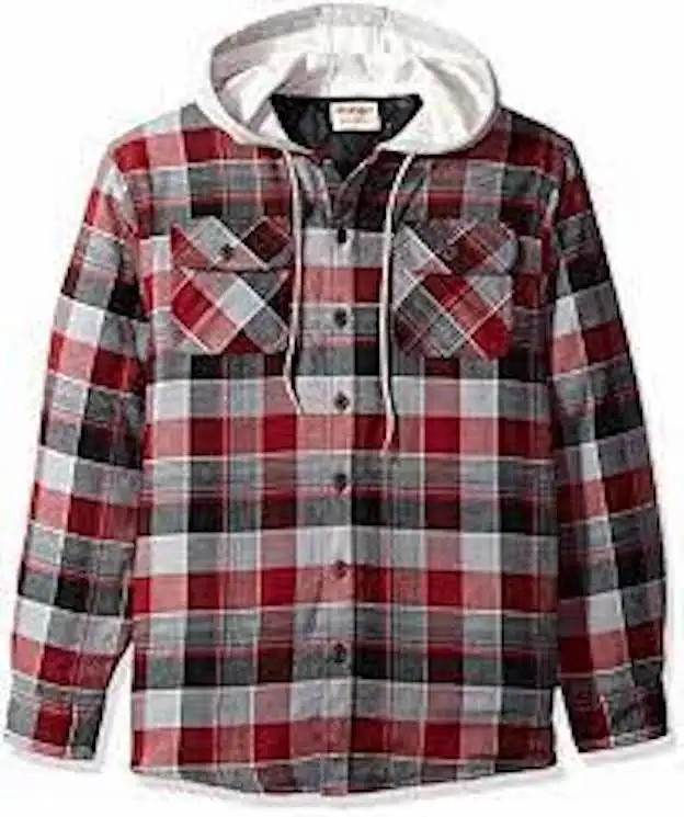 Flannel with hoodie OutfitLong sleeve Oulited lined flannel shirt for Mens custom printed 220 gsm Oem fabric from india