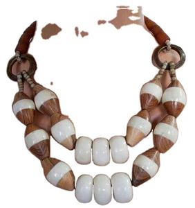 Vente chaude meilleure conception en gros la main buffalo Bois et Résine femme collier en corne de buffle - Product Image 1