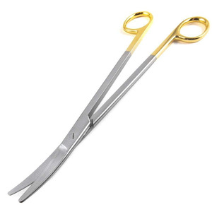 Best Selling Hysterectomy Scissors TC Medium Curved 10.5 (26.5cm) Gold <b>Rings</b> <b>Stainless</b> <b>Steel</b> Surgical Instrument - Product Image 1