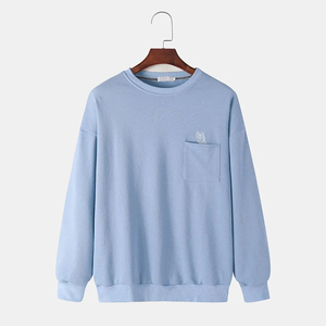 เสื้อสเวตเตอร์มีฮู้ดสำหรับผู้ชายเสื้อสเวตเตอร์มีฮู้ดผ้าคอตตอนโอเวอร์ไซส์ผ้าเทอร์น้ำหนักมากใส่ได้พอดีกับไหล่ตกดีไซน์ใหม่ - Product Image 4