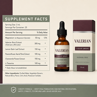 Tetes Herbal Standar untuk Tidur & Imunitas dengan Kompleks Valerian Passionflower L-Theanine untuk Kesehatan Sehari-hari Dewasa Produsen OEM
