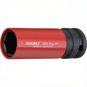 Llave de Impacto Cuadrada Larga de 6 Puntas Hazet de 1/2'' con Perfil de Tracción para Montar Tapas de Eje de Rueda - Product Image 3