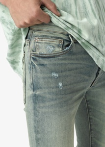 OEM Premium Fashionable Pantalon Bootcut de grande taille en denim déchiré Pantalon extérieur en coton spandex léger pour hommes - Product Image 3