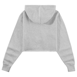 เสื้อฮู้ดแบบสวมศีรษะของผู้หญิงเสื้อมีฮู้ดแบบสั้นแขนยาวงานตามสั่ง OEM - Product Image 3