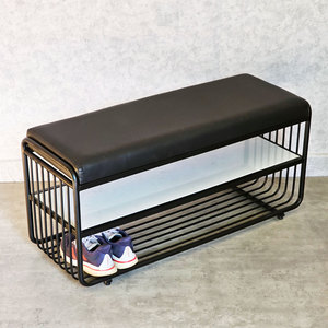 Organizador Moderno de 2 Niveles para Zapatos y Ropa, con Estructura de Hierro y Cojín, Diseño Plegable para Sala de Estar - KG68044 - Product Image 6