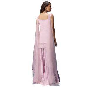 Vente en gros costume Sharara lilas avec tour de cou froncé Sharara pour la fête de mariage réception de fête et commandes ethniques personnalisées - Product Image 3