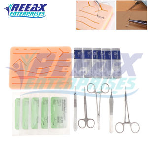 REEAX ENTERPRISES, instrumentos de acero inoxidable precortados para heridas, Kit de práctica de sutura quirúrgica, base de sutura, instrumentos quirúrgicos - Product Image 6