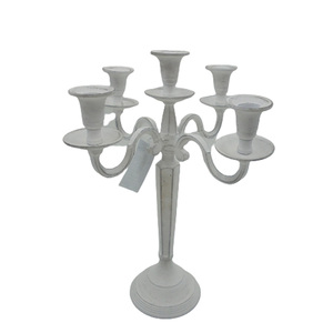 Nuevo soporte decorativo de 5 brazos para velas de Metal, soporte de pilar de vela de Color níquel plateado para decoraciones navideñas y de boda - Product Image 2