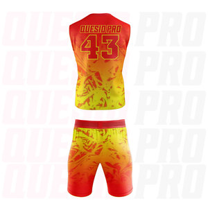 Vêtements de sport entièrement sublimés, uniformes 7v7, vêtements de football américain pour jeunes, vêtements de football américain à séchage rapide et respirants, OEM, uniformes de sublimation 7 sur 7 - Product Image 3