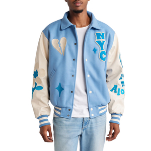 เสื้อแจ็กเก็ตผ้าวูลสำหรับผู้ชายเสื้อแจ็กเก็ตผ้ากำมะหยี่คอปกตั้งดีไซน์ใหม่ล่าสุด2024 - Product Image 1