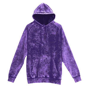 OEM Eco Friendly Vintage Heavyweight Cotton Blended Acid Wash Hoodies Hombres Logotipo personalizado Chenille Bordado Parche Sudadera con capucha - Product Image 6