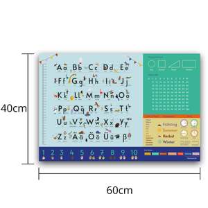Tapete de Escritorio con Alfabeto Azul de 60 x 40 cm, Tapete de Juego para Niños - Product Image 2